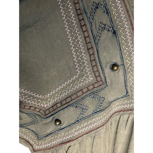 POL Embroidered Long Sleeve Boho 3/4 Sleeve Top – Size S (Oversized Fit)- NWOT - Picture 5 of 7